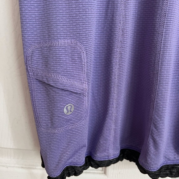 EUC Lululemon Willpower Drawstring Short Sleeve Tech Tee in Grape - 8 - Picture 10 of 13
